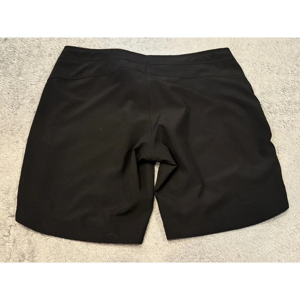 Free Country Womens Black Active Shorts Stretch Drawstring Pockets XL 16